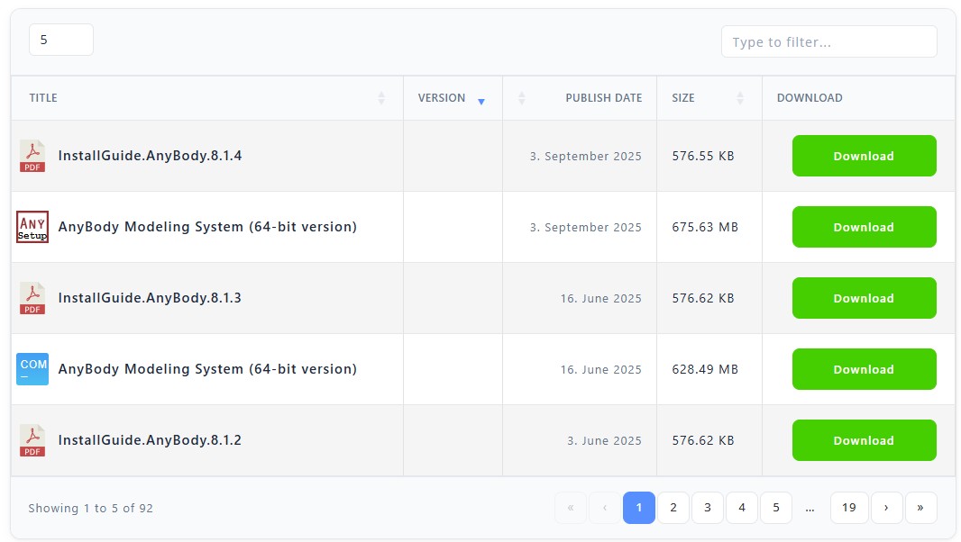 Missing version column content - 7.3.0